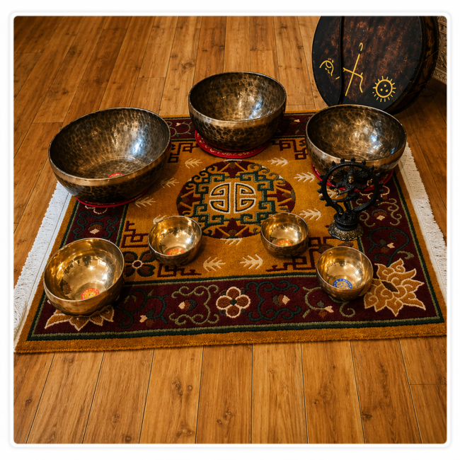 Tapis brodé tibétain